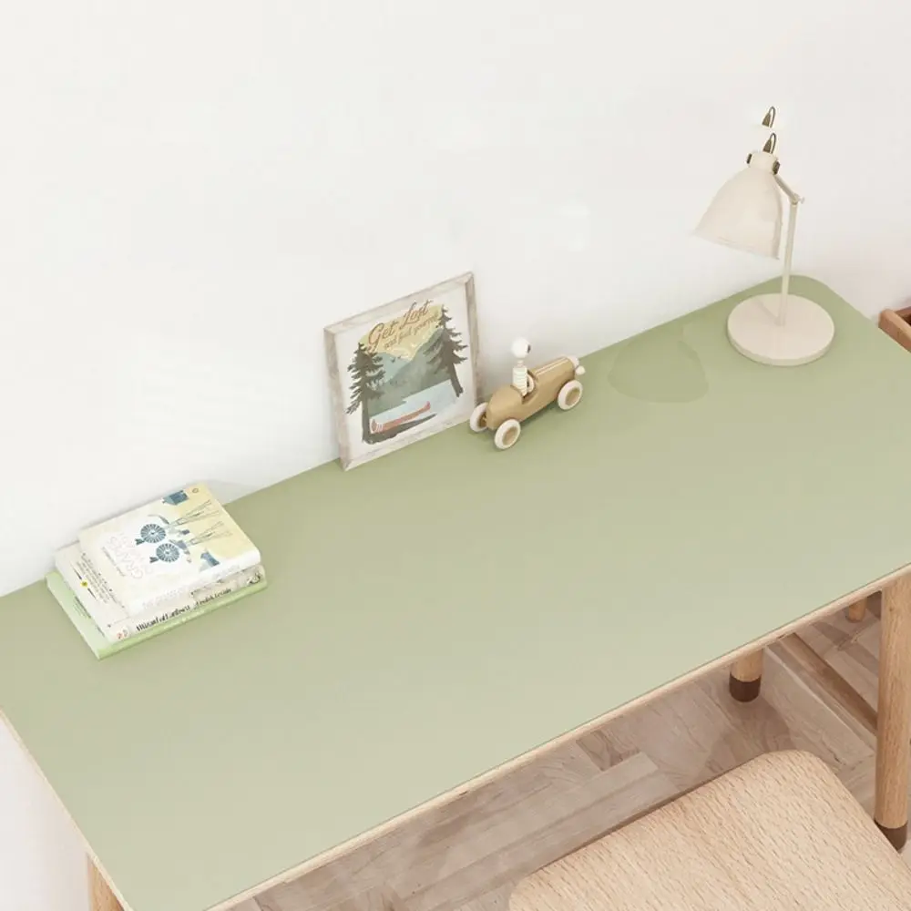 New Protection Eye Student Desk Mat Oil-proof Solid Color Coffee Table Mat Non-slip Leather Computer Desk