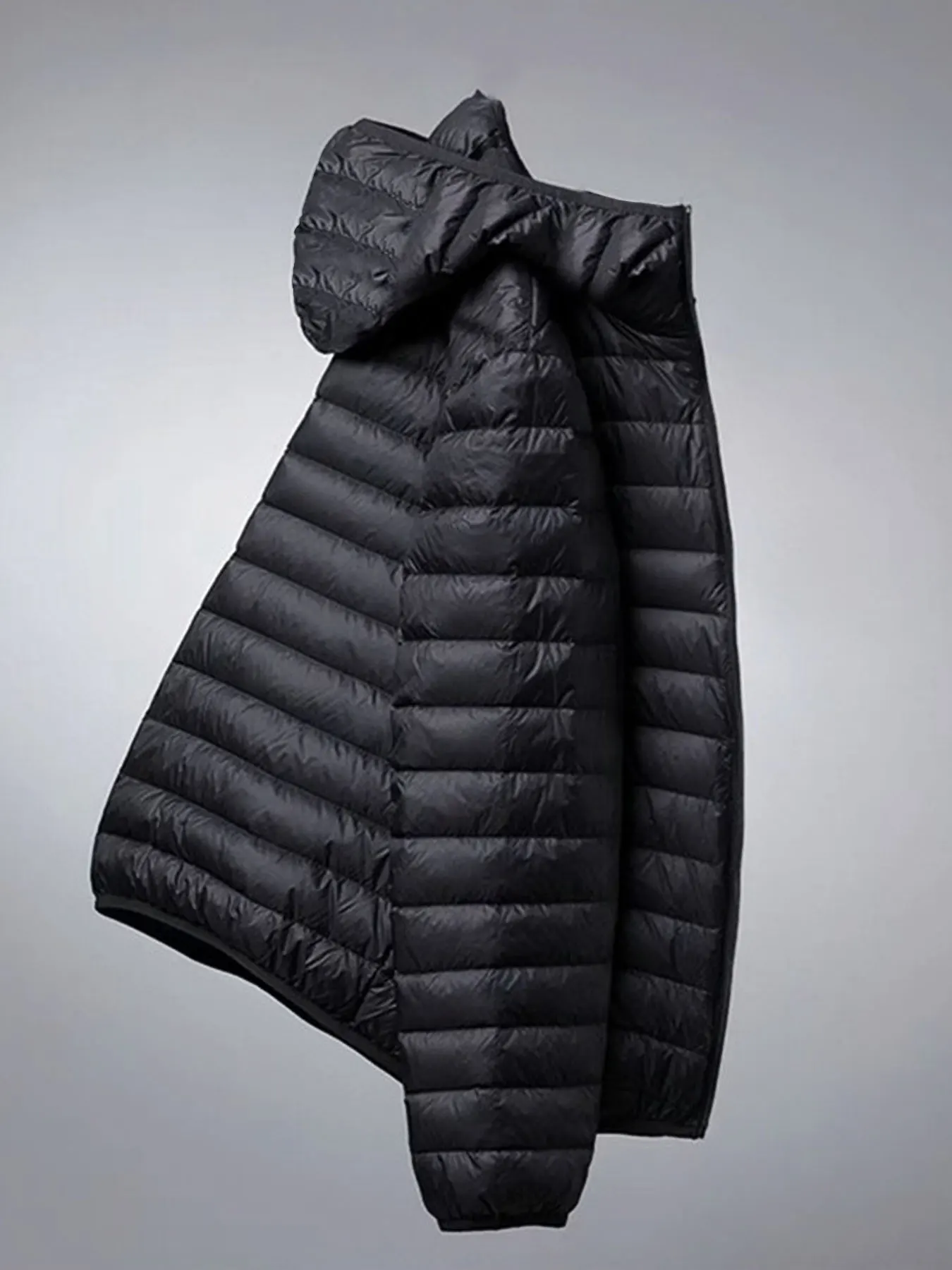 ג'קט כותנה קל משקל לגברים לחורף מתאים לפעילויות חיצוניות, עמיד ברוח וחם, מעיל כותנה פשוט בצבע אחיד עם הוד