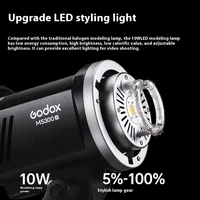 Godox MS200 200W MS300 300W Studio Flash 2.4G Built-in Wireless Receiver Lightweight Compact Durable Bowens Mount Studio Light 1