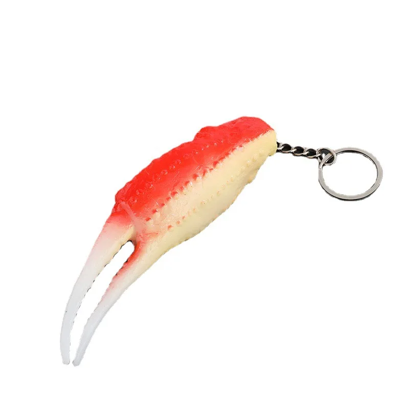 Simulation Food Crab Claws Pendant Keychain Key Ring For Women Men Gift  Creative Funny Cute Cool Seafood Bag Car Box Jewelry