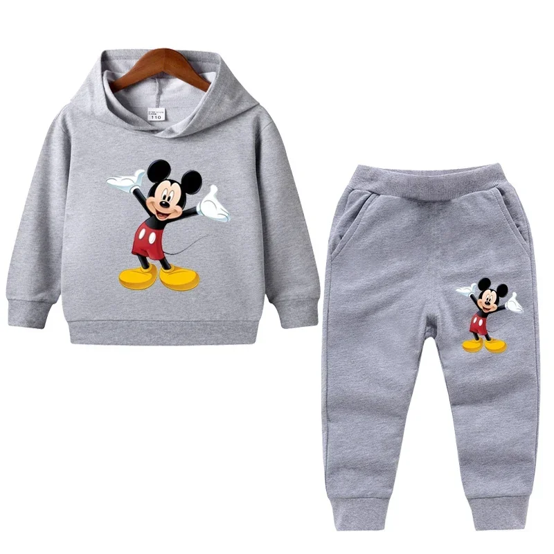 thumbnail image 1 of Traje de primavera y otoño para niñas de Disney, ropa para niñas pequeñas, sudaderas con capucha y pantalones deportivos, conjuntos de 2 piezas, chándal de moda para niños pequeños, 1 of 5