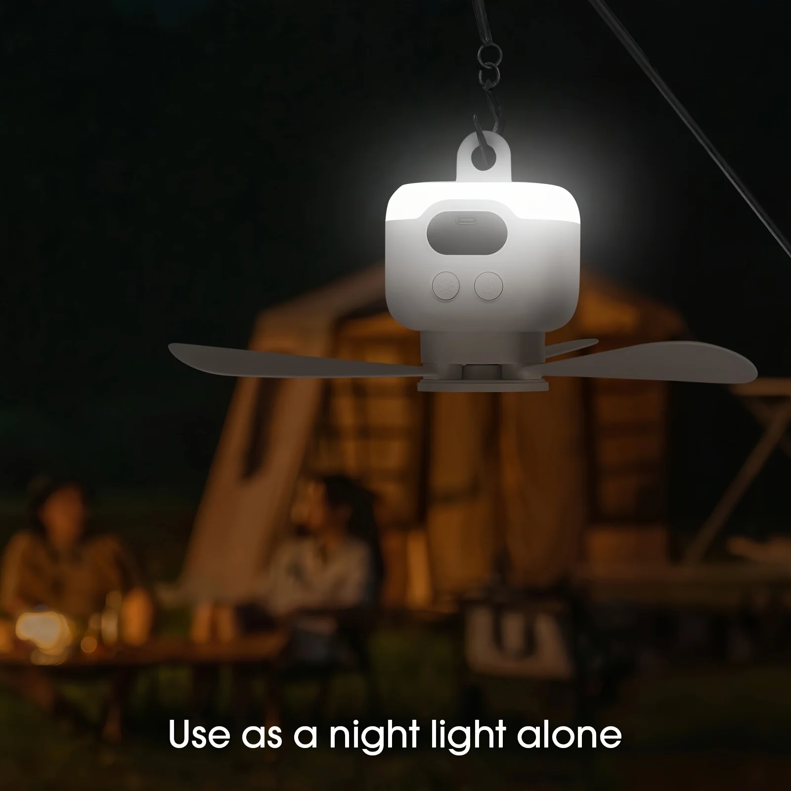 Ventilateur de camping rechargeable portable avec led et télécommande_voghion.com