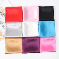 Fashion Plain Color Small Silk Square Scarf 60*60cm Headband Hairbands Hair Hoop For Women Head Neck Satin Scarf Handkerchief 1