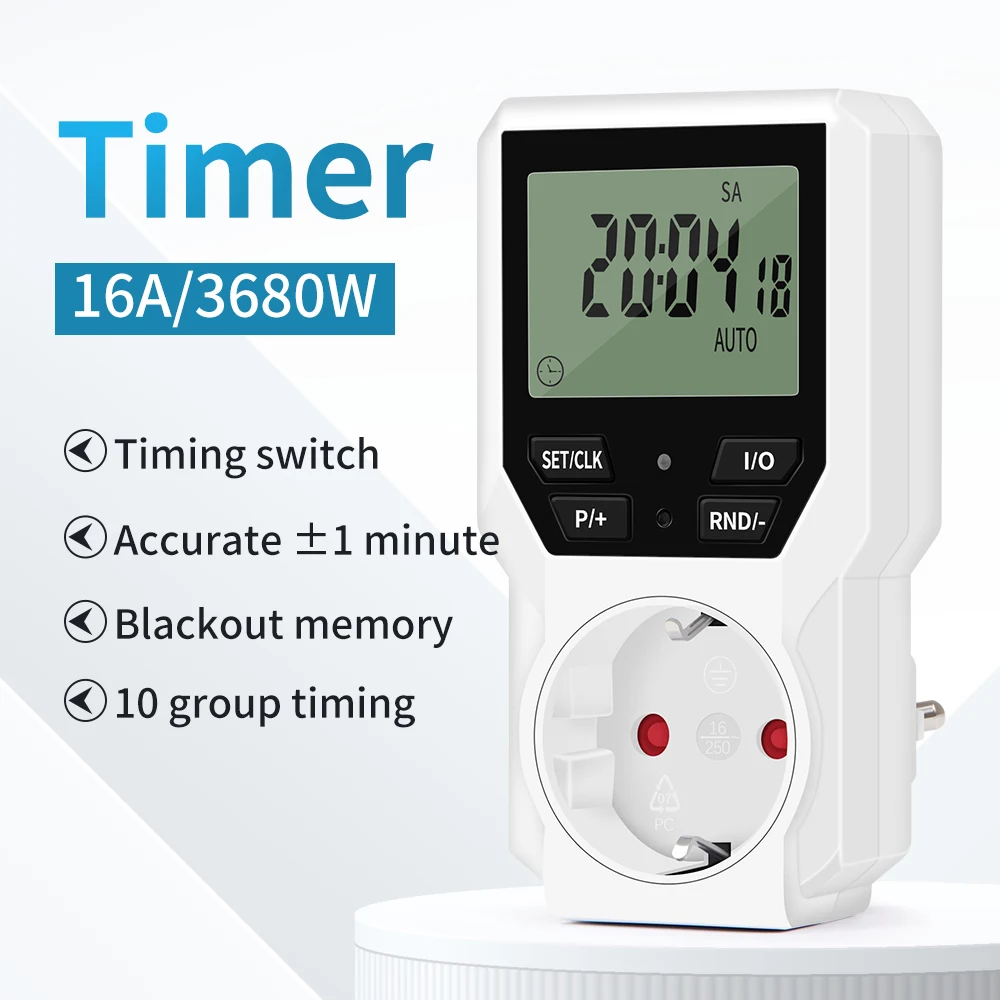 Digital Timing Controller Switch Socket EU Plug