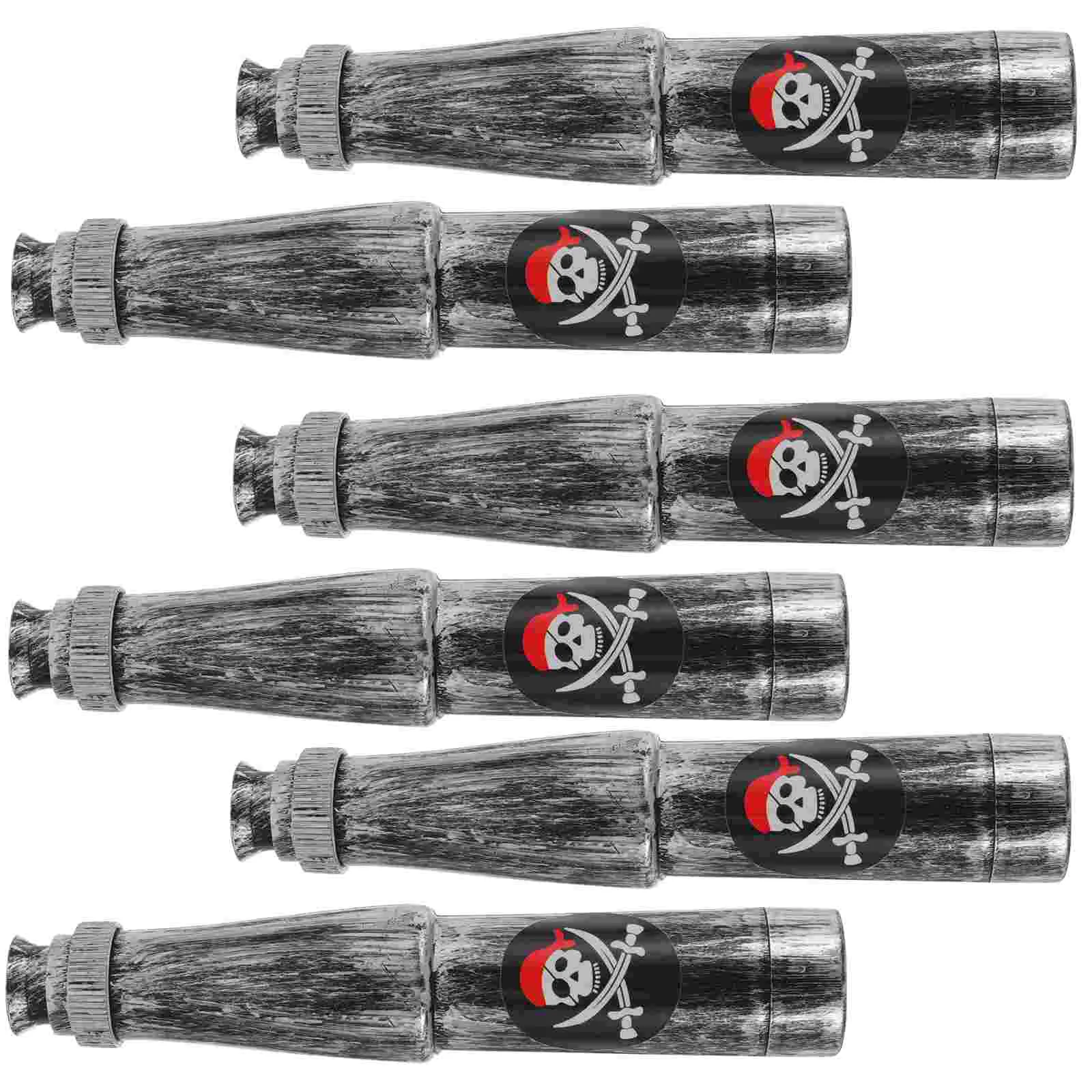 6 Pcs Telescope Kids Party Favors Mini Toys Decorate Pirate for Plastic Single-Tube Playing Child 3