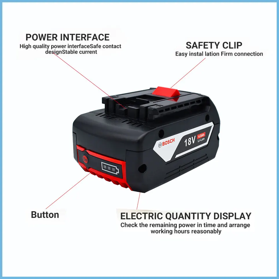 Batterie 18V/4.0Ah Power for All pour e.a. Bosch, Siemens