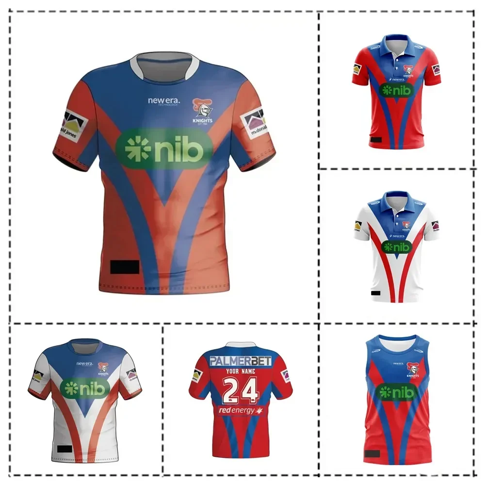 Knights Home Men's Jersey Rugby Training Singlet Short Shirt name and number size S--5XL