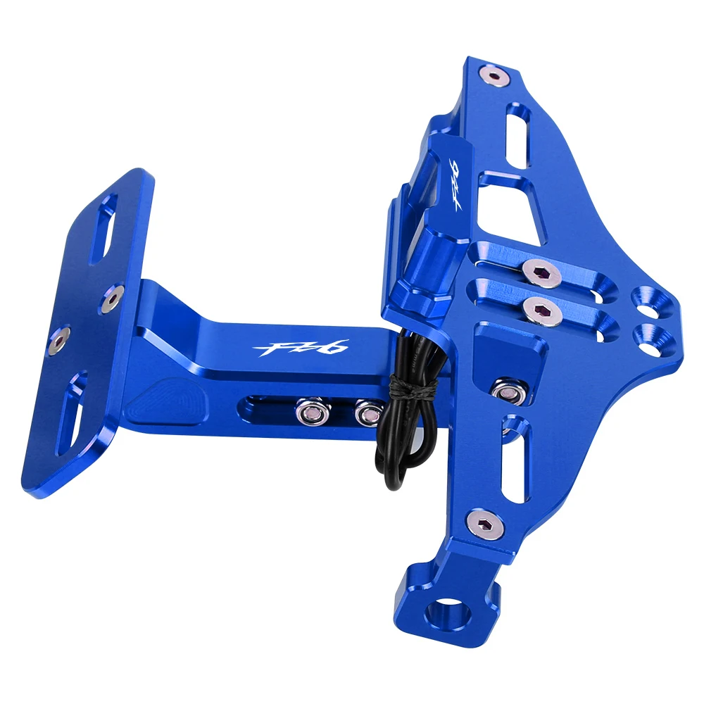 

Motorcycle License Plate Bracket Holder with LED Light Indicator For YAMAHA FZ6 S FZ6N FZ6R FZ-6 2009 2010-2017 2018 2019-2023