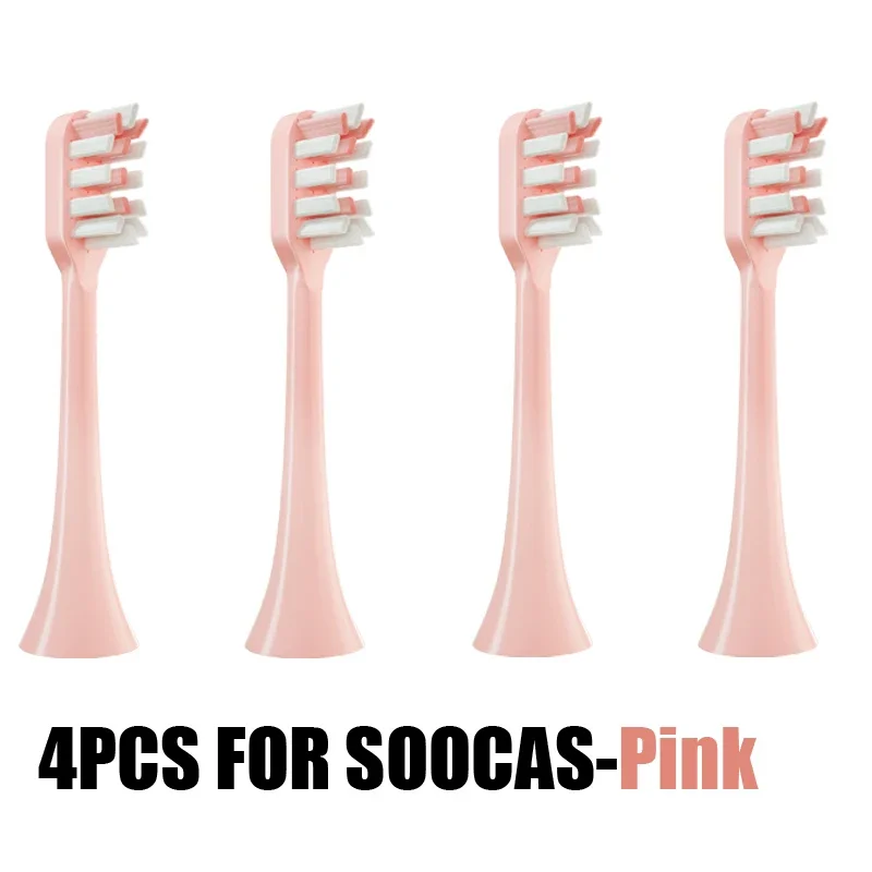 4-10pcs Replacement Brush Heads for SOOCAS X3 X5 V1 X3U Soft Bristle Electric Toothbrush Dupont Bristle Sealed Packed