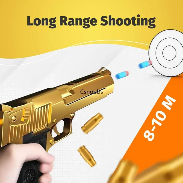 Shell Ejecting Desert Eagle Toy Gun Educational Toy Soft Bullet Blaster for Boys Adults Airsoft Pistol Children Birthday Gift 3