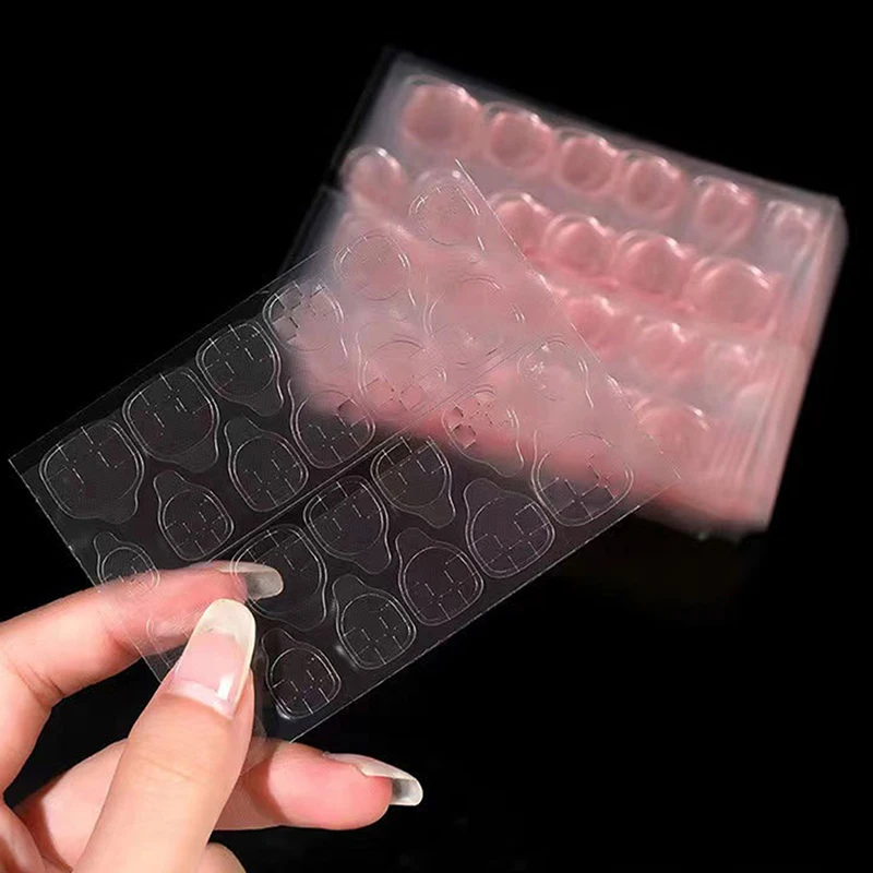 Nail Glue 6*8cm 240Pcs Double Sided False Nail Art Adhesive Tape Glue Sticker DIY Tips Fake Acrylic Manicure Gel Makeup Tool
