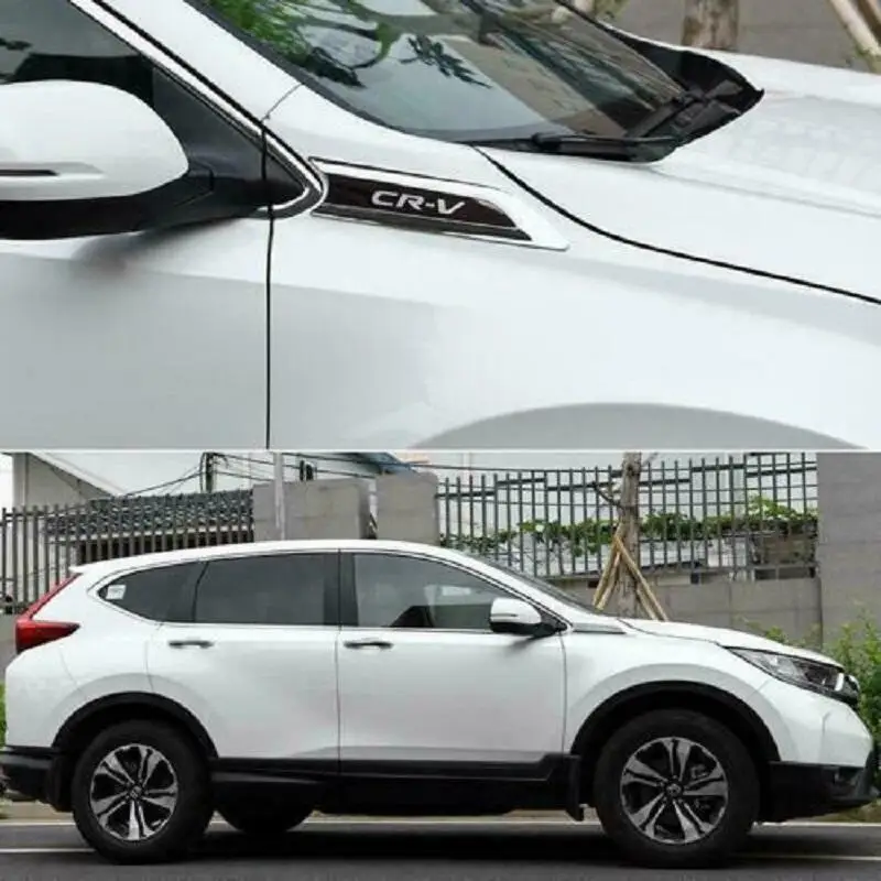 2pcs/set Car Body Trim Accessories Car Side Body Molding Trim Cover Exterior Decal Strip for Honda CRV CR-V