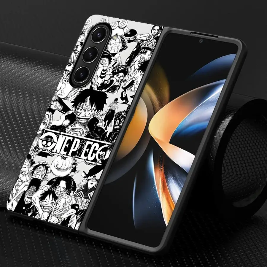Une pièce bande dessinée Luffy étui pour Samsung Galaxy ZFold3 ZFold5 ZFold7 ZFold6 ZFold4 Z Fold 7 6 5 4 3 couverture de téléphone rigide – Image 4