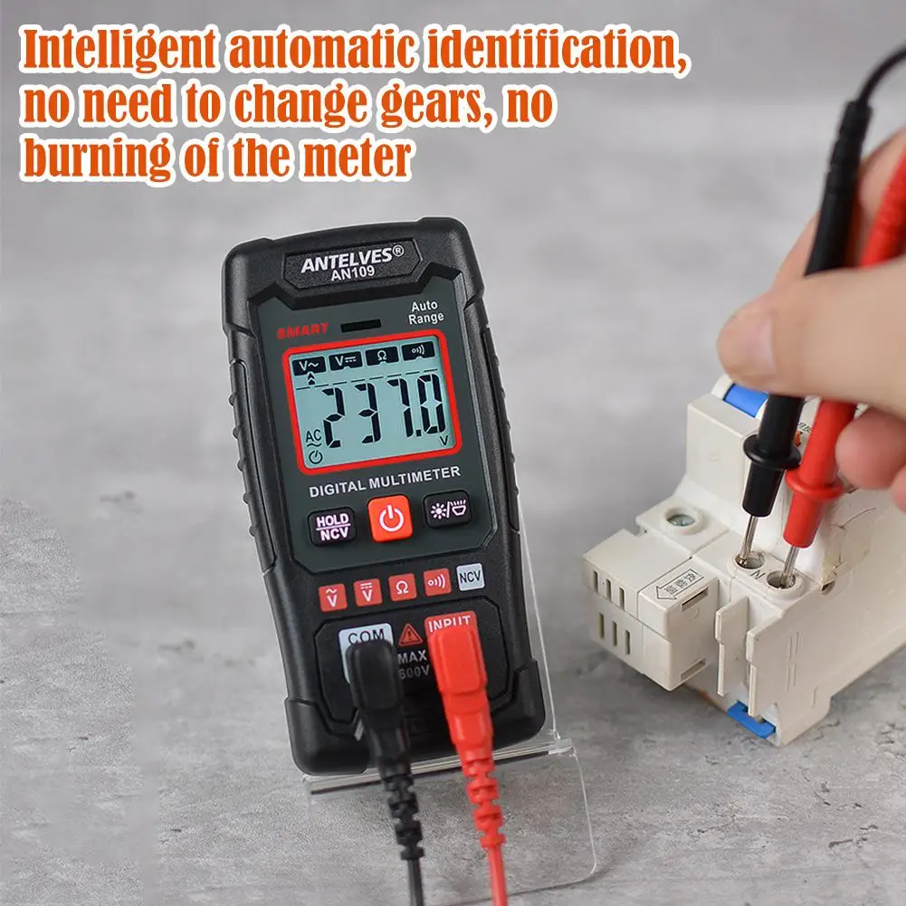 AN109 Portable Smart Digital Multimeter Voltage Meter Current Ohm Tester High-precision Anti Burn Electrician Multimeter digital multimeter multimeter tester
