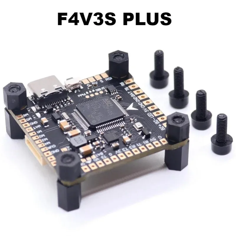 Assemblage du kit PDB M8N GPS et Flight Controller F4V3S pour drone FPV avec câbles et connecteurs.
