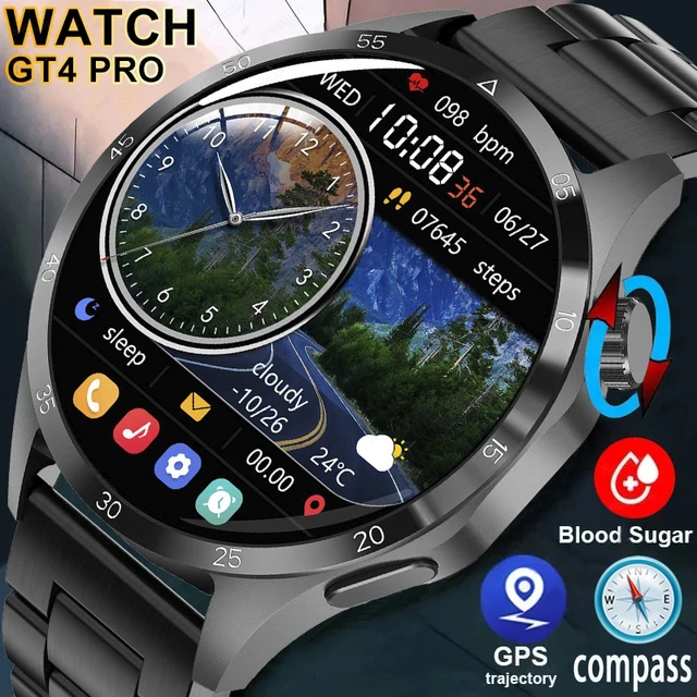 New GPS Smart Watch Men For Huawei GT4 Pro 360*360 HD Screen Heart rate  Bluetooth Call NFC IP68Waterproof Blood Sugar Smartwatch - AliExpress