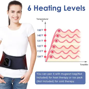 Rechargeable Heating Pad with Air Compression & Vibration for back , Waist, Shoulder Pain Relief - Lower for back Massager 3