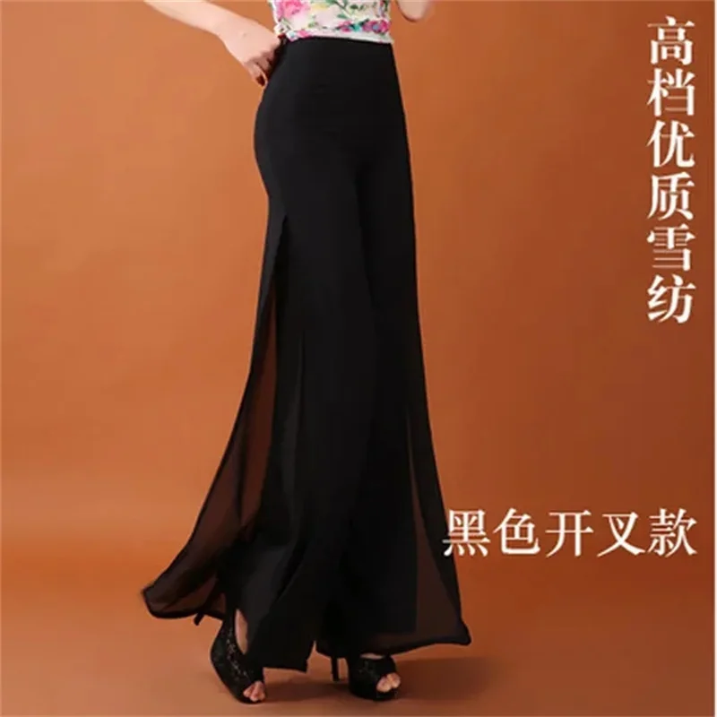 Pantaloni Donna In Chiffon A Gamba Larga – Due Strati, Abito Da Ballo Classico