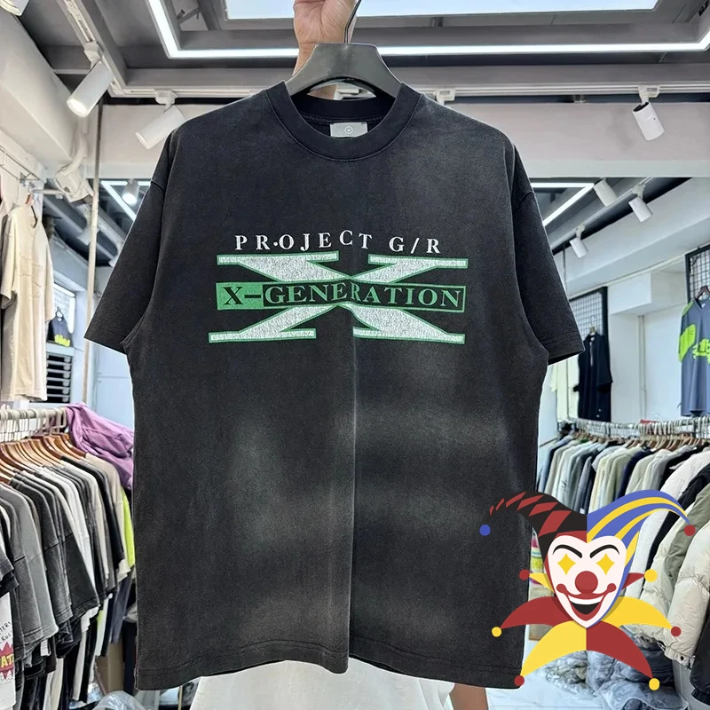 

Washed PROJECT G/R T Shirt Men Women Tees Tops T-Shirt