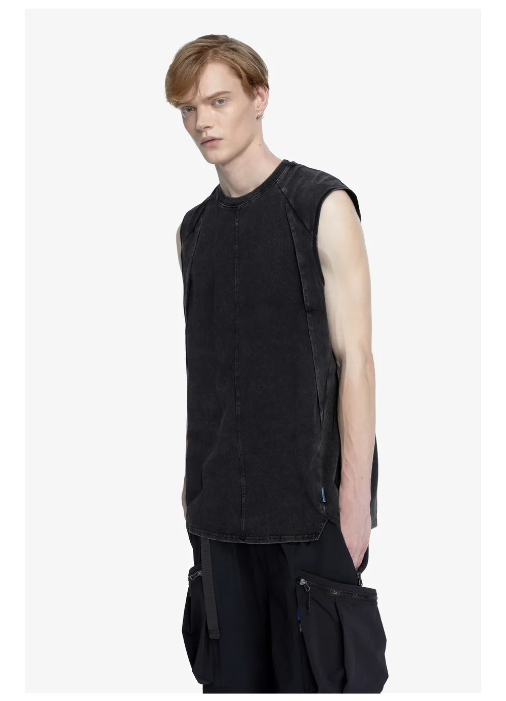 Reindee Lusion 23ss 203 old  texture effects sleeveless t-shirt tanktop 3d cut techwear gorpcore urban outdoor