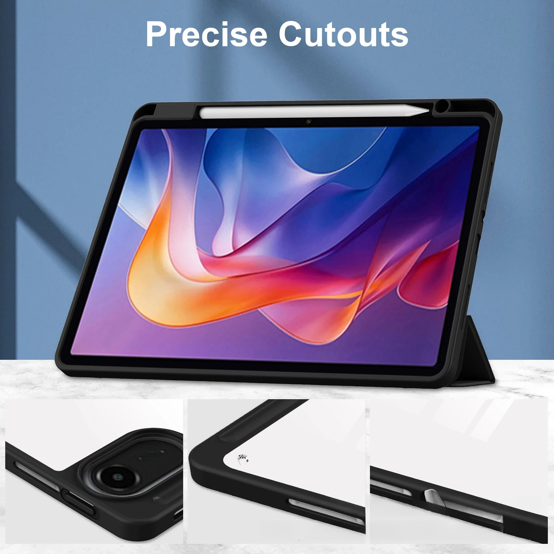 Für Xiaomi Redmi Pad 2 Hülle 11 Zoll Dreifach Faltbare Acryl-Tablet-Hülle mit Stifthalter – Detail 6