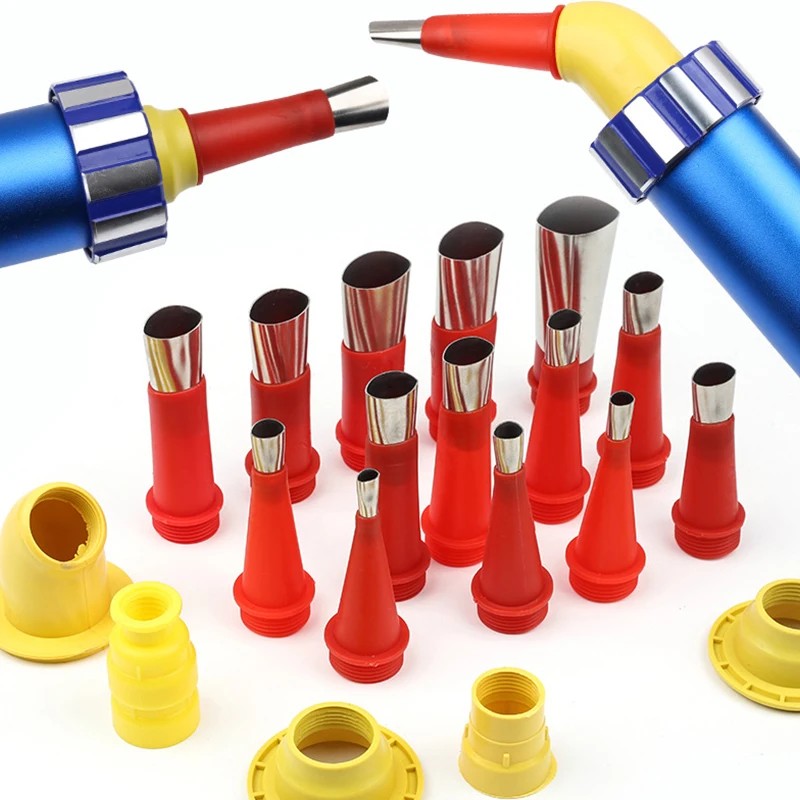 20Pcs Stainless Steel Caulk Nozzle Applicator Caulking Finisher Glue Sealant Finishing Tool Kitchen Bathroom Sink Joint caulking gun nozzles caulking nozzle
