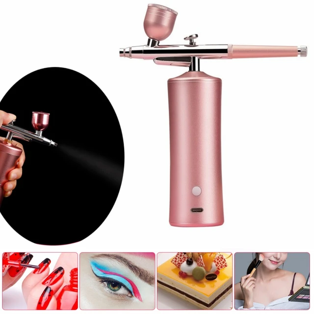 Portable Nail Airbrush Machine Cordless Nano Spray Gun Barber Hair Makeup  Air Compressor Kit Nail Airbrush Fog Mist Sprayer - AliExpress
