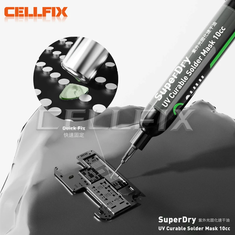 10CC UV Curable Solder Mask For Mobile Phone Repair Jumping Wire Quick Dry Curing Welding Paste Flux Oil