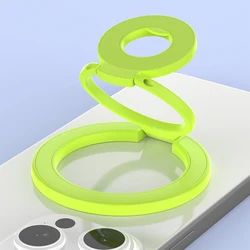 MagSafe Double - Sided Magnetic Phone Ring Holder & Portable Folding Stand (Fluorescent Green)