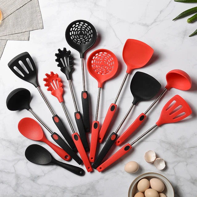 Cheap Silicone Kitchenware Cooking Utensils Set Non-stick Cookware