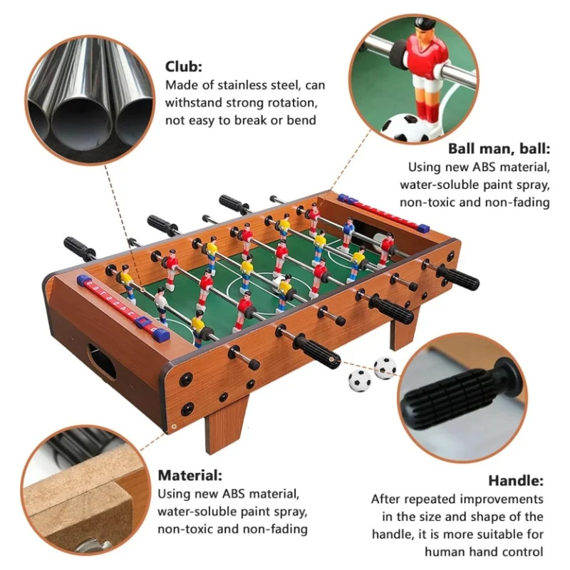 Mini Wooden Table Football Game Soccer Toy Kids Childrens Portable Foldable Indoor Outdoor Camping Party Games Birthday Gift