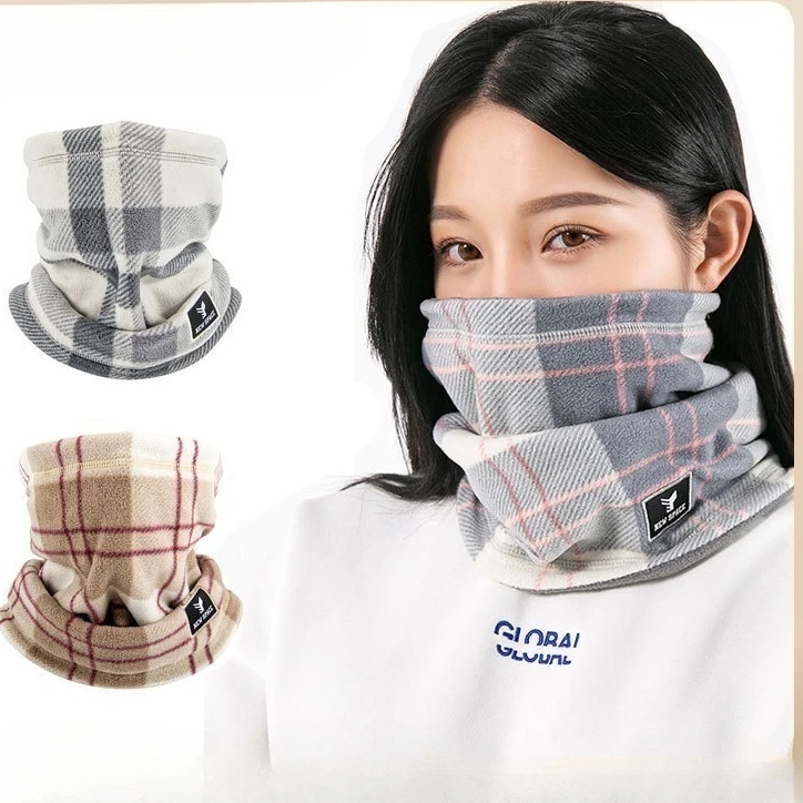 

Autumn winter new warm ski mask outdoor riding windproof mask Half Face Mask Scarf cold polar fleece neck scarf hood