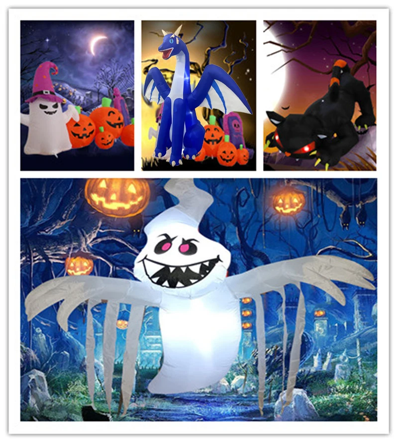 Inflatable Decoration Toy Inflatable Decoration Inflatable Toy Halloween Inflatable Decoration Courtyard Prop Built-in LED Lights Inflatable Model Outdoor Ornament Party New Year Garden Decor