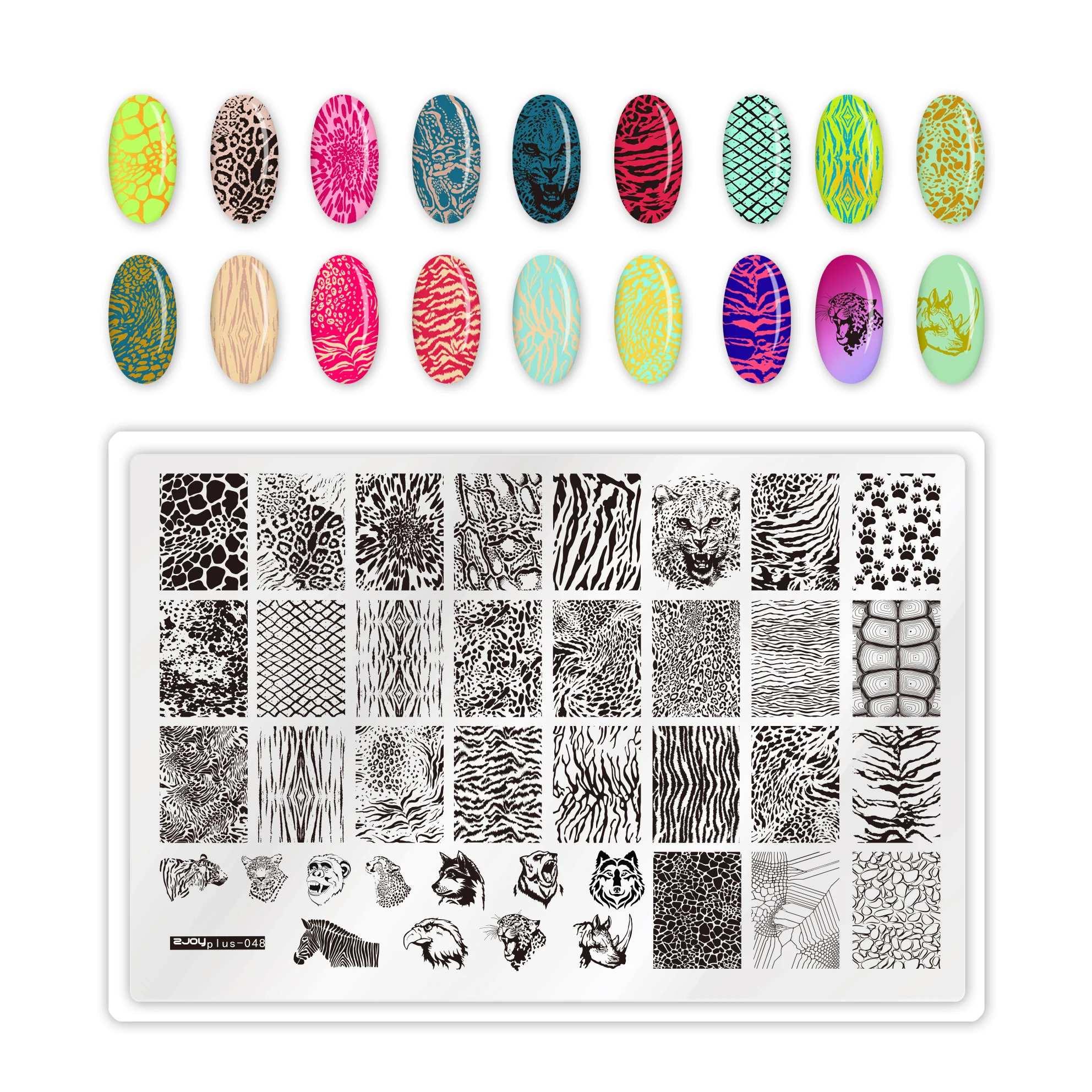 1pcs Snake Leopard Design Nail Stamping Plates Luxury Serpentine Pattern Animal Stripes Nail Plate Nails Art Stencil Stamp Tools 5
