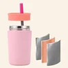 12oz Portable Thermos Cup Coffee Mug Stainless Steel Vacuum Flask Cold&Hot Sport Cup Car Cup with Straw Travel Mug Insulated Cup 5
