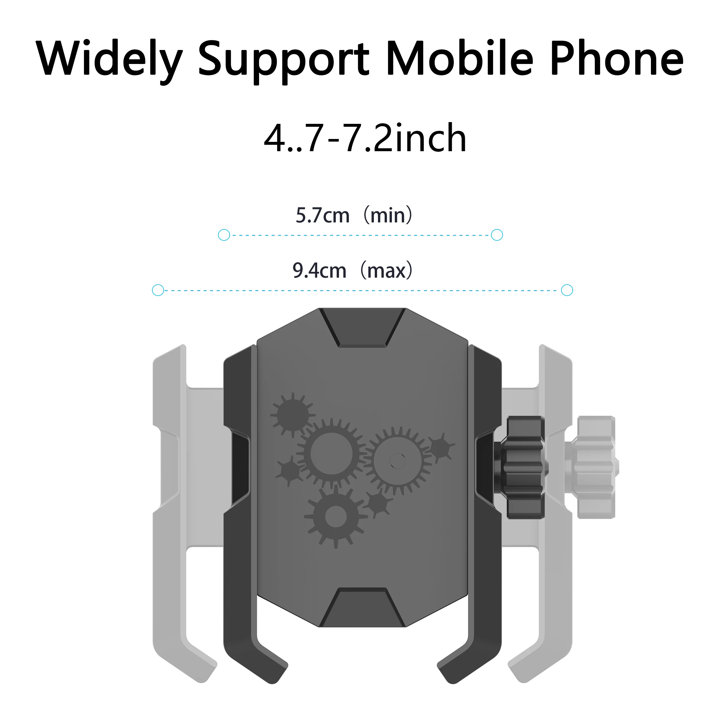 Support de téléphone avec Super pince pour tapis roulant/vélo à ardillon/poussette/chaîne roulant/chariot de Golf/pôts/support de musique/vélo stationnaire/guidon