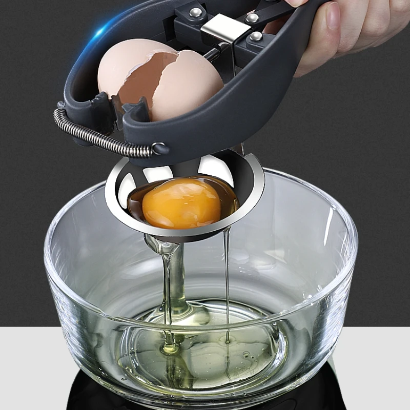 Eggs Opener Separator Stainless Steel+ABS Egg Yolk Egg White Separator