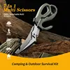 Kitchen Stainless Steel Scissors Sharp Blades with Plastic Handles Detachable Multifunctional Heavy Duty Outdoor Fish Bone Sciss 1