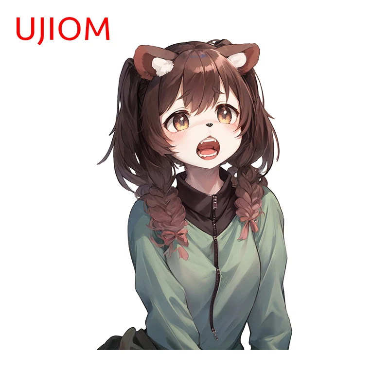 Description Picture 6 of itemUJIOM 13cm × 8.7cm Cool Furry Girl Cute Wall Sticker Personality Baby Nursery Room Wallpapers Decal Funny Home Posters Murals