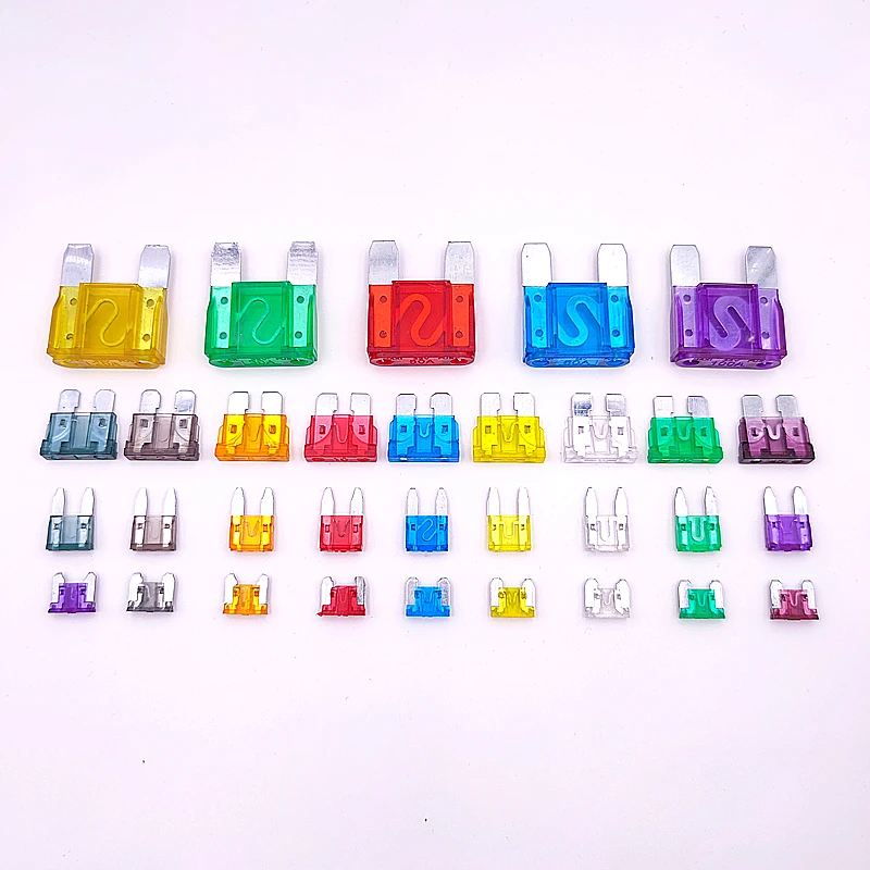 Inser Auto Car Fuse 1A 2A 3A 5A 7.5A 10A 15A 20A 25A 30A 35A 40A 50A 60A 70A 80A 90A 100A 120A ZINC Pins Mini Small Medium Max car fuse kit,car fuses