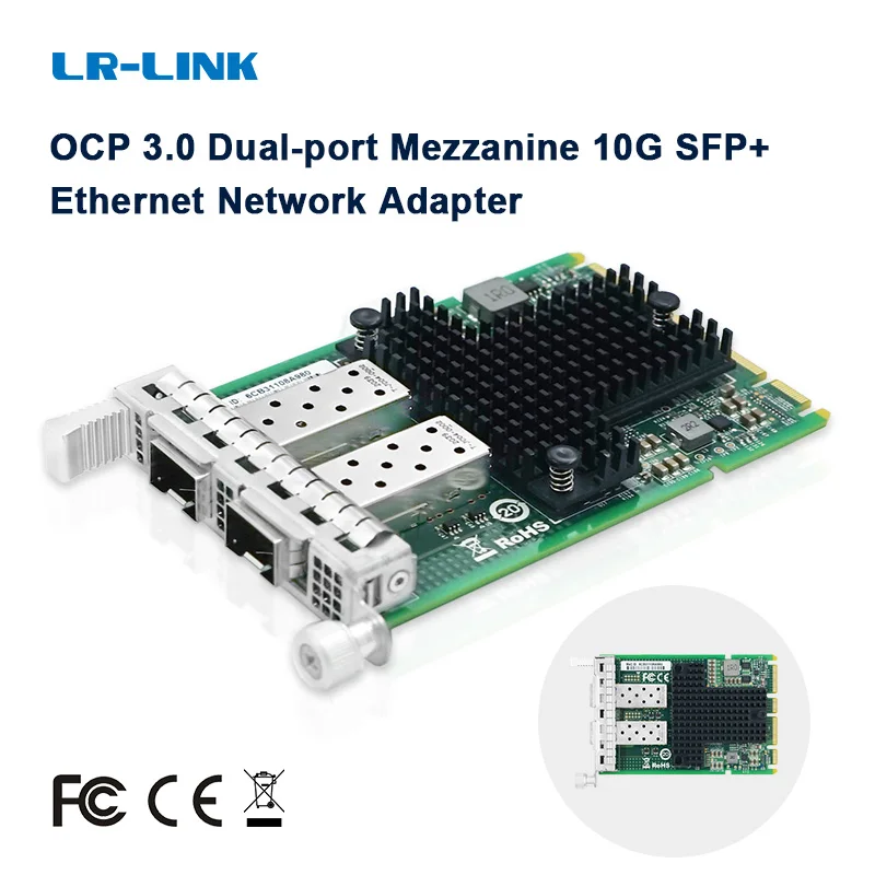 LR-LINK 3012PF 10Gb 네트워크 카드 NIC 인텔 칩 82599ES 듀얼 포트 메자닌 SFP + 이더넷 어댑터