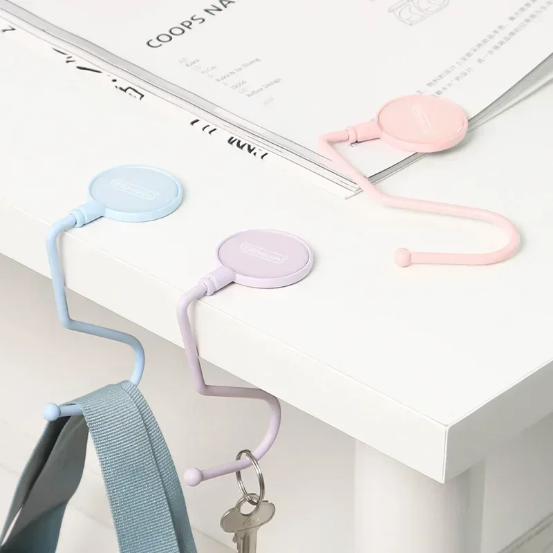 Cute Morandi Bag Hook Heavy Table Purse Bag Hooks Travel Handbag Kawaii Table Side Hanger Office Desk Organizers 1 Pcs