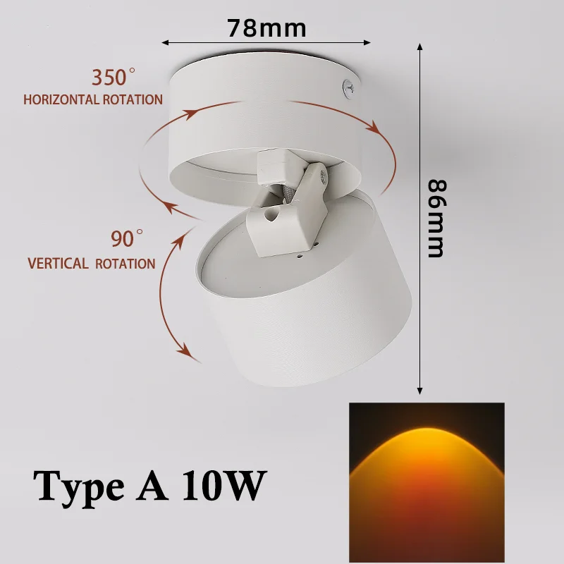 LED غروب الشمس بقعة ضوء ضوئي ، قوس قزح ضوء الليل ا...