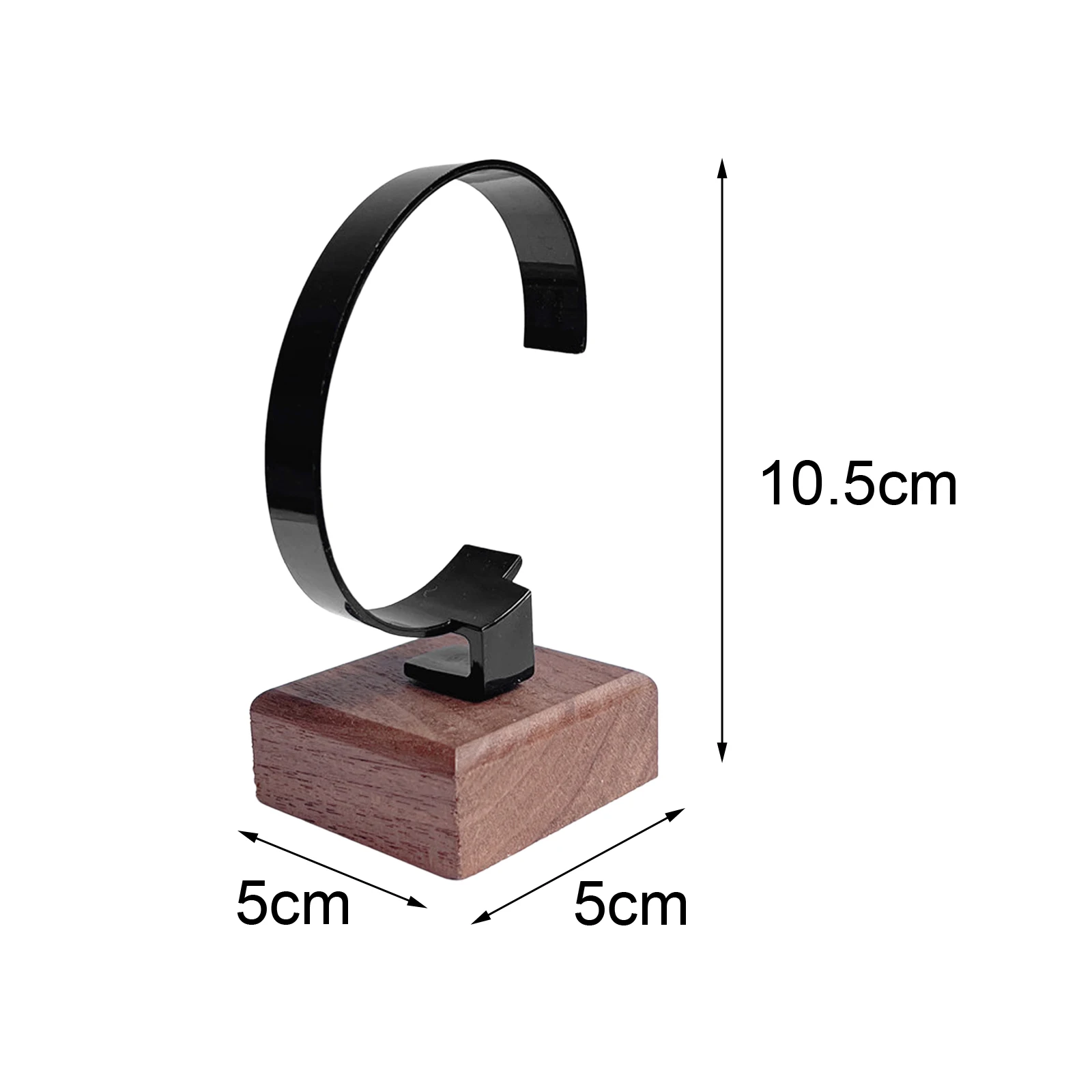 C Shape Watch Display Stand Tool Wooden Base for Retail Store Showcase
