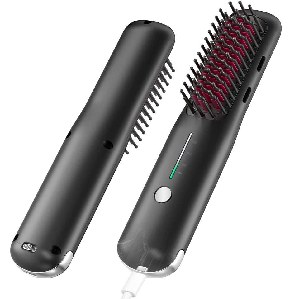 Portable Cordless Mini Hair Straightening Brush