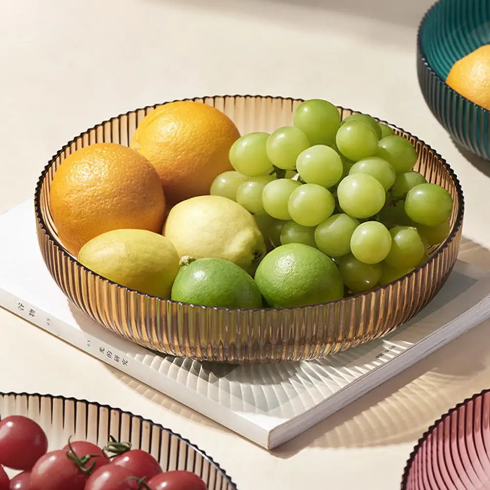 Salad Bowl Practical Snack Serving Plate Large Capacity Food Storage Tray Vegetable Fruit Plate Easy to Clean Fruit