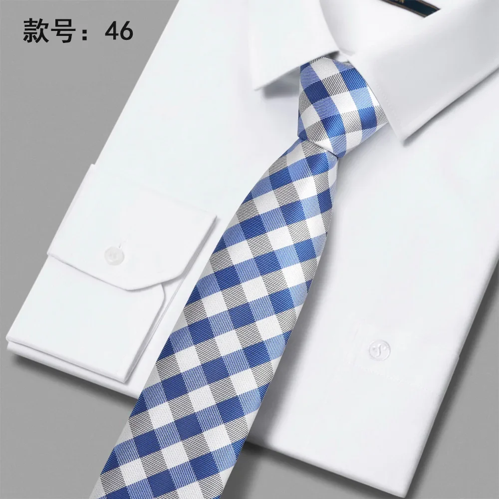 New Polyester Silk 6cm Tie Men Business Leisure Polyester Silk Business Casual Tie