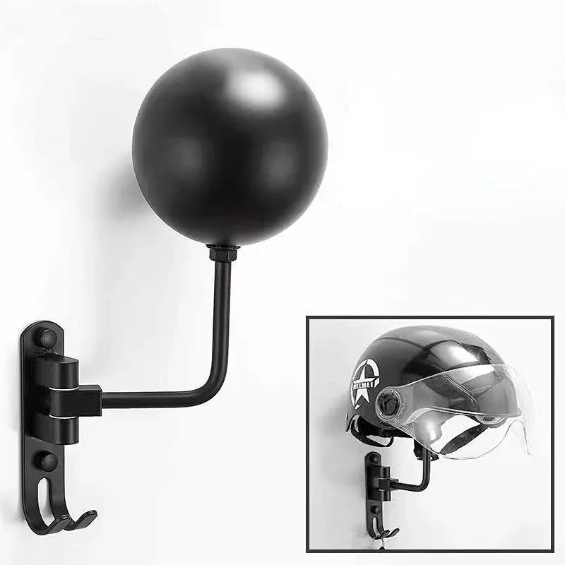 180&deg; Rotation Motorcycle Helmet Holder Wall Mount Helmet Hanger Stand Rack Storage Hook Motorcycle Bike Helmets motorcycle helmet holder