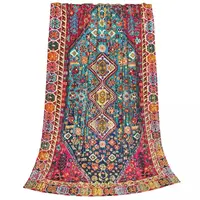 Oriental Colored Traditional Antique Moroccan Blanket Fleece Warm Sofa Throw Blankets For Couch Bedding Office Throws Bedspread 2