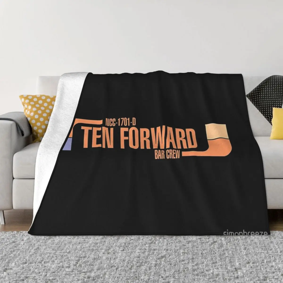 Ten Forward Bar Crew Ncc 1701-D Coperta Copriletto Sul Letto Coperta Kawaii